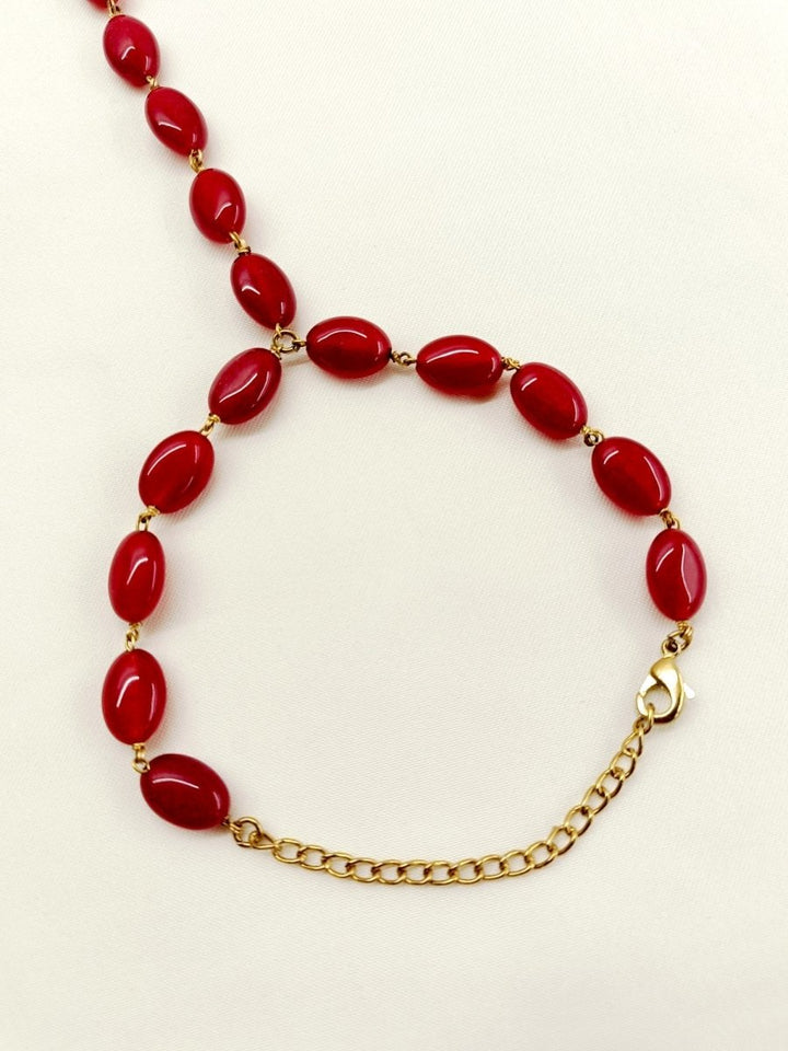 Devanshi Ruby Polki Hathphool Set Of 2 - House of Sarvati LLC