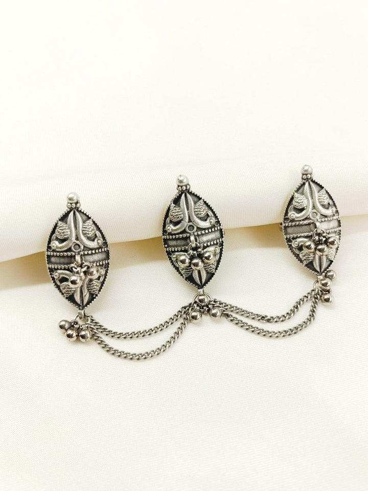 Dharini Plain Oxidized Finger Ring - House of Sarvati LLC