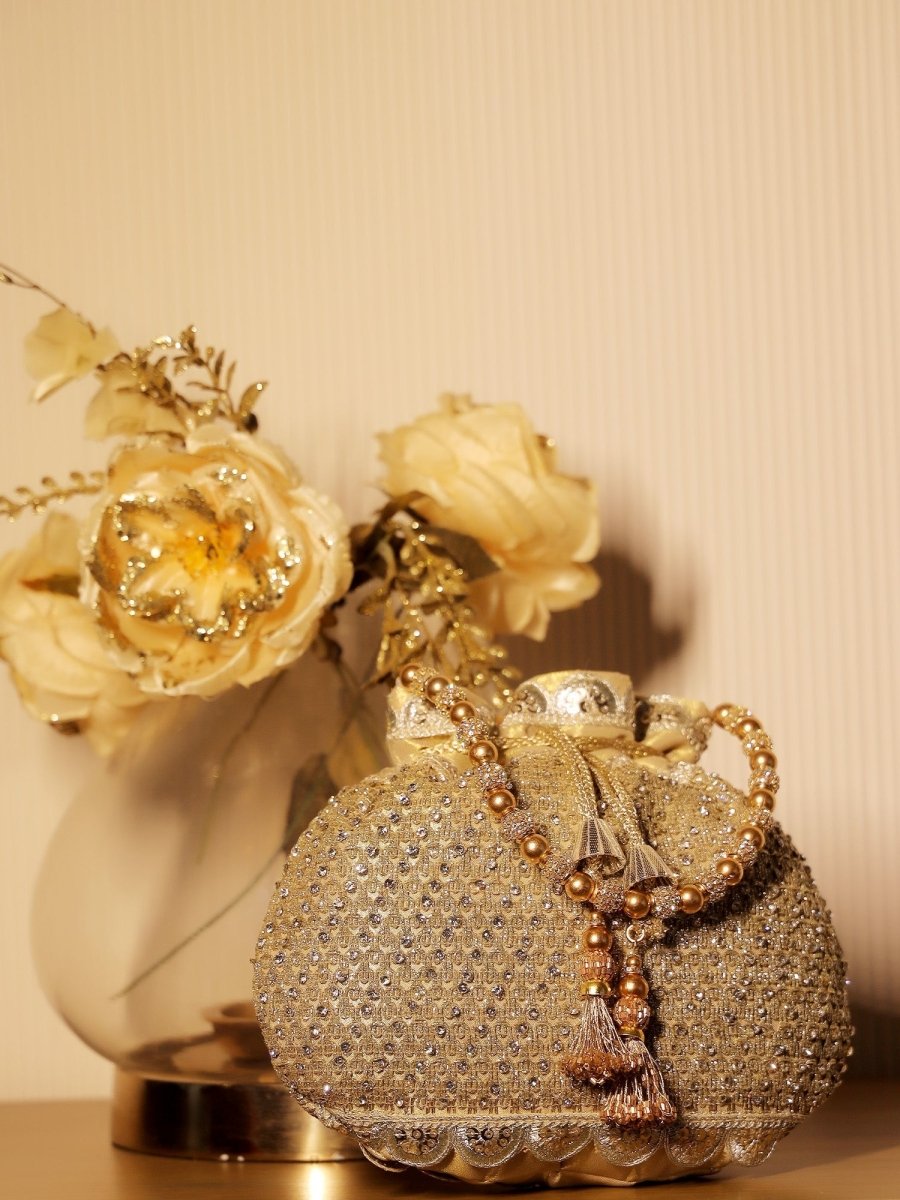Elaya Copper Potli Bag - House of Sarvati LLC