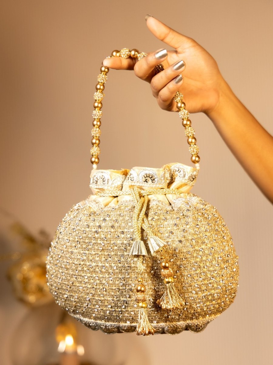 Elaya Copper Potli Bag - House of Sarvati LLC