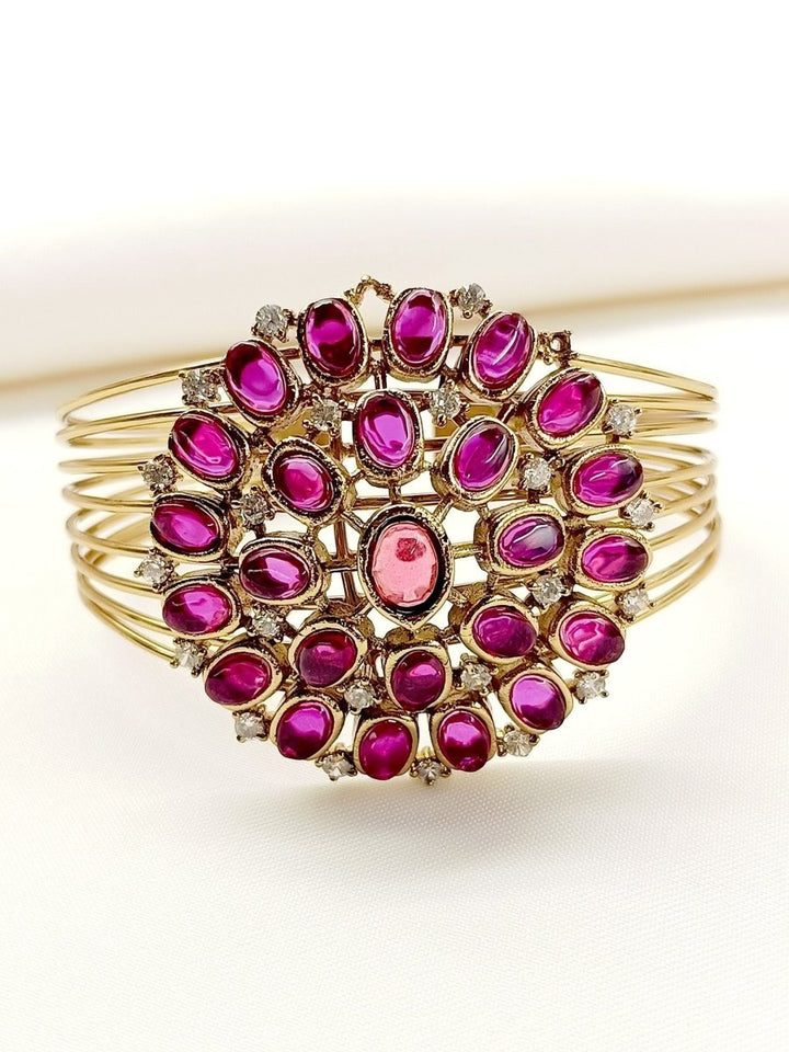 Eliza Kundan Combo Set In Ruby - House of Sarvati LLC