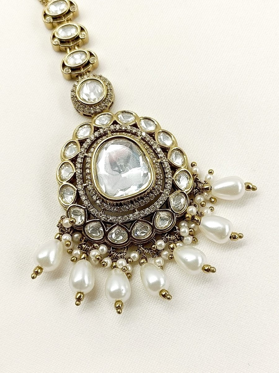 Elizabeth White Victorian Teeka - House of Sarvati LLC