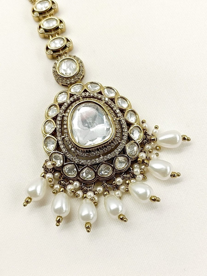Elizabeth White Victorian Teeka - House of Sarvati LLC