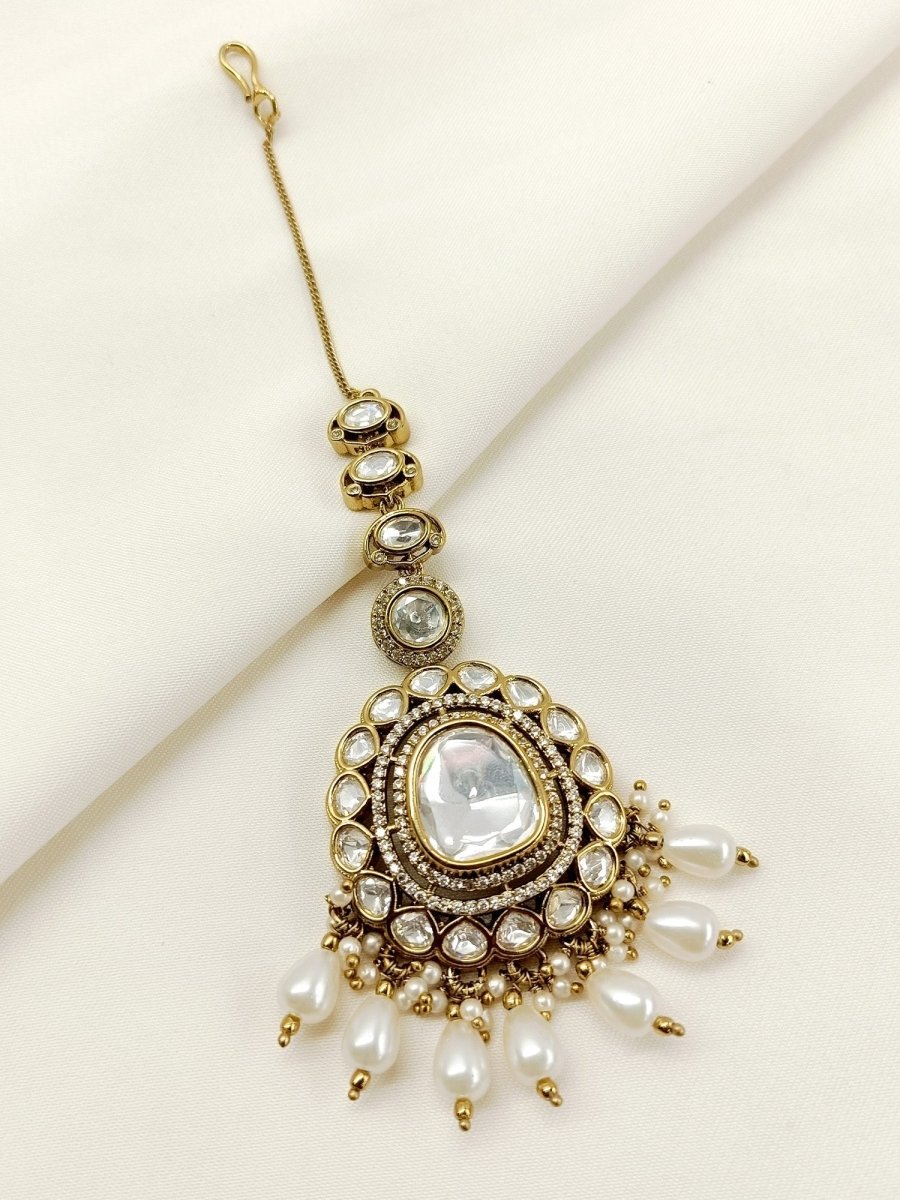 Elizabeth White Victorian Teeka - House of Sarvati LLC