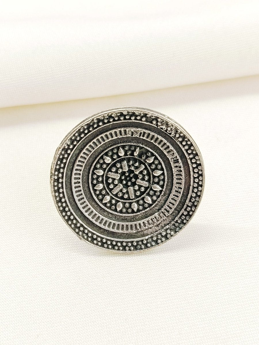 Emi Plain Oxidized Finger Ring - House of Sarvati LLC