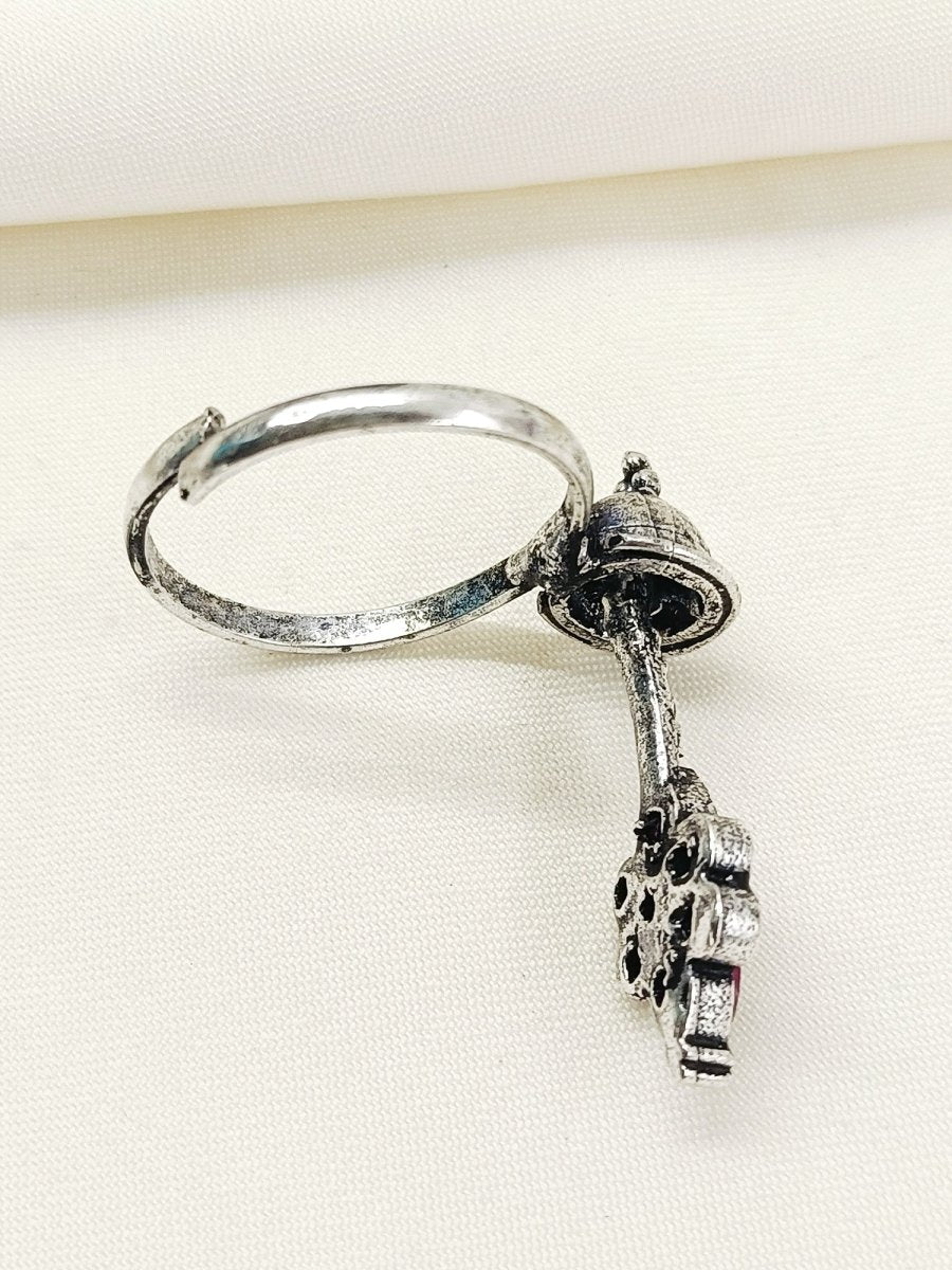 Eshma R&G Oxidized Finger Ring - House of Sarvati LLC