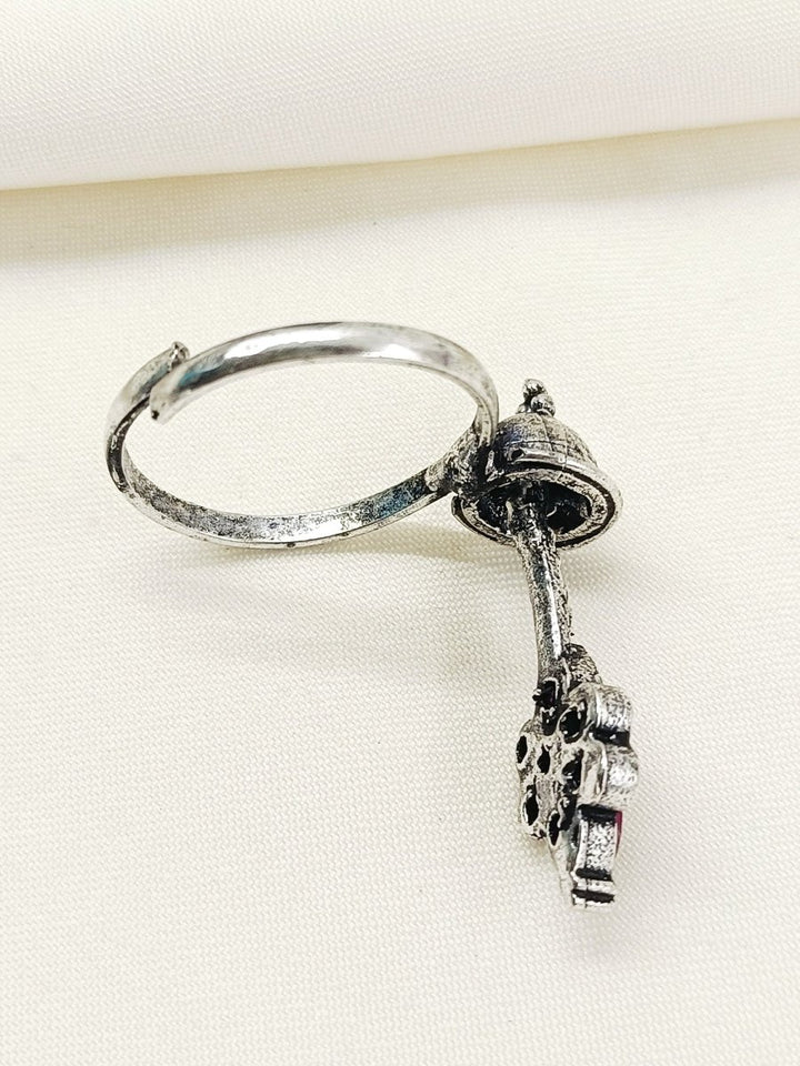 Eshma R&G Oxidized Finger Ring - House of Sarvati LLC