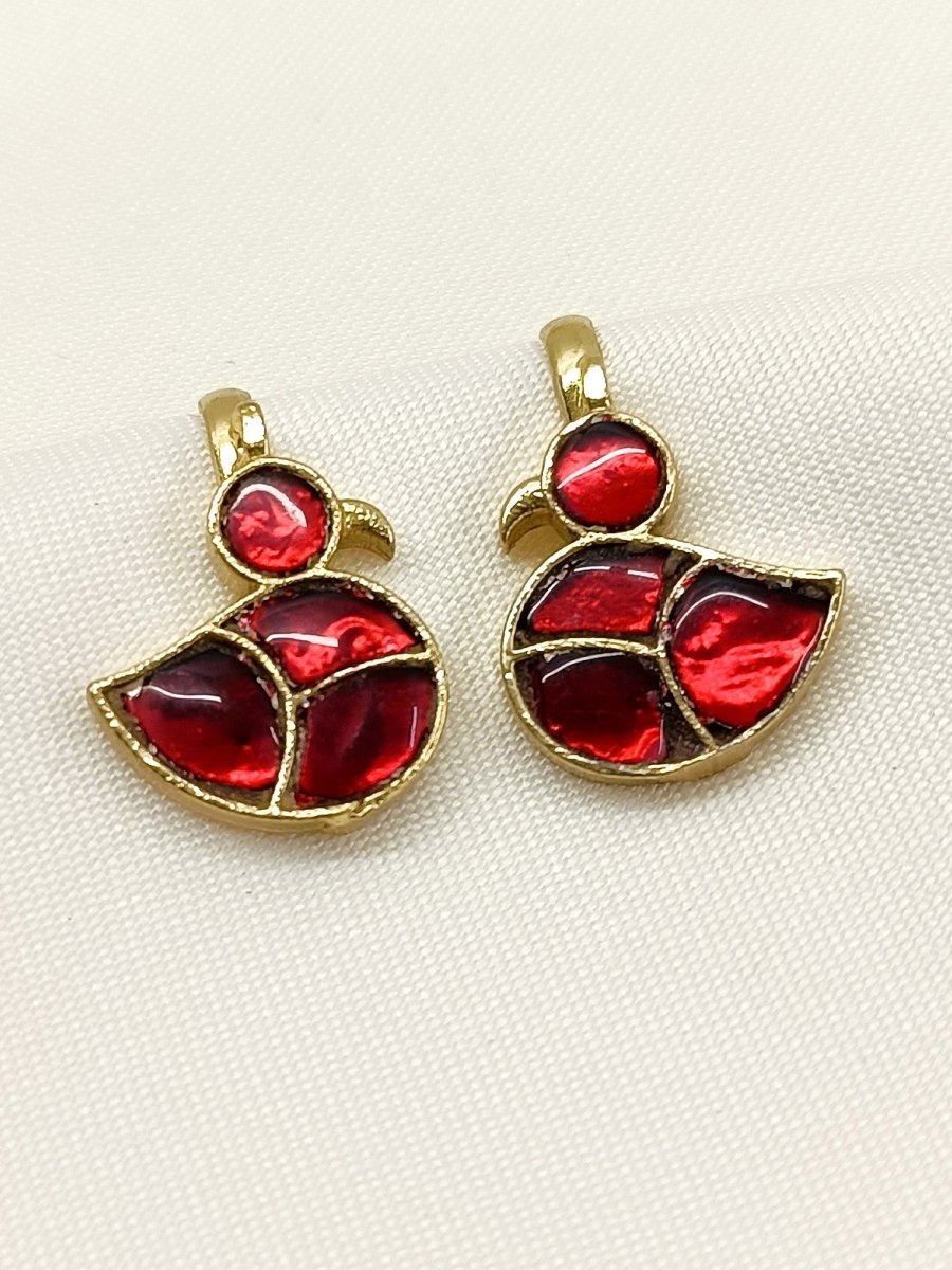 Eta Ruby Gold Plated Kundan Ear Cuff [ Price is for Pair ] - House of Sarvati LLC