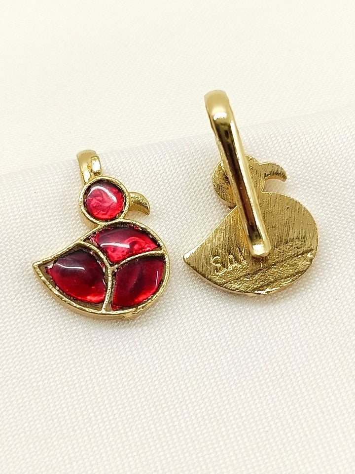 Eta Ruby Gold Plated Kundan Ear Cuff [ Price is for Pair ] - House of Sarvati LLC