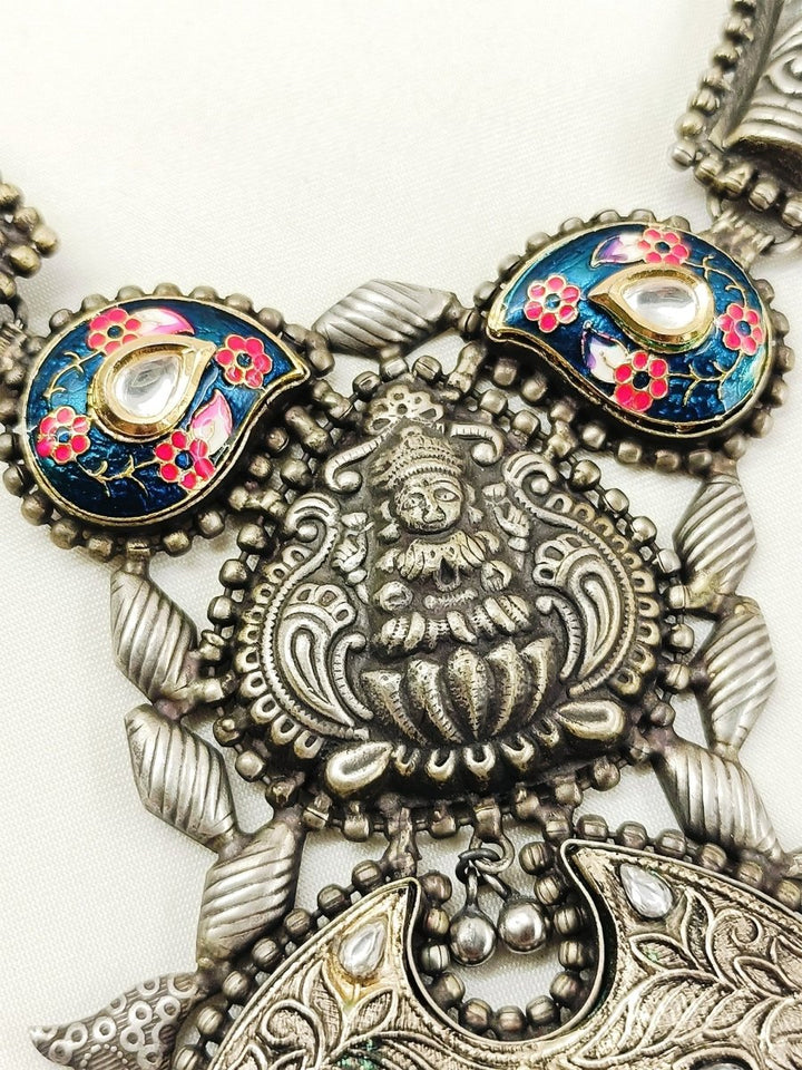 Falaq Black Oxidized Necpiece - House of Sarvati LLC
