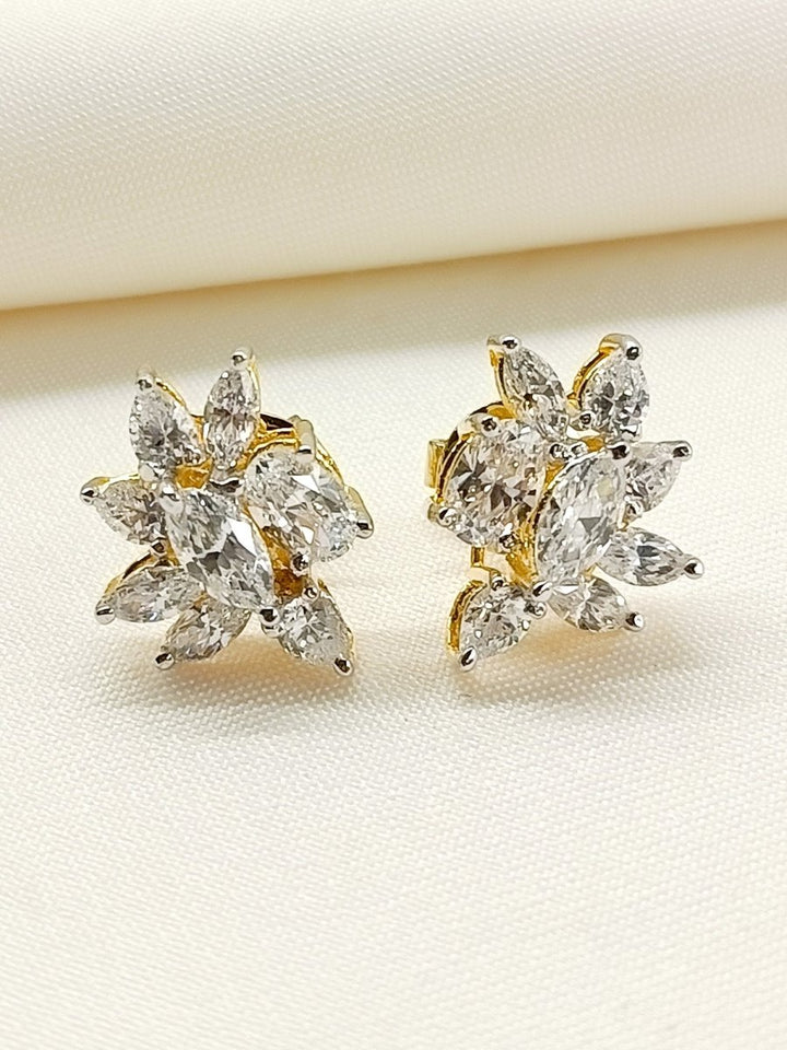 Geetu 92.5 Silver Swarovski Stone Tops - House of Sarvati LLC