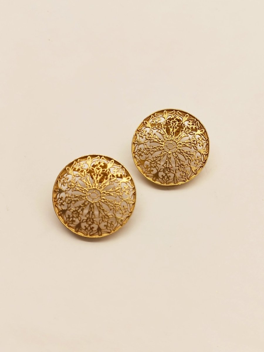 Gourika Filigree Antique Gold Set - House of Sarvati LLC