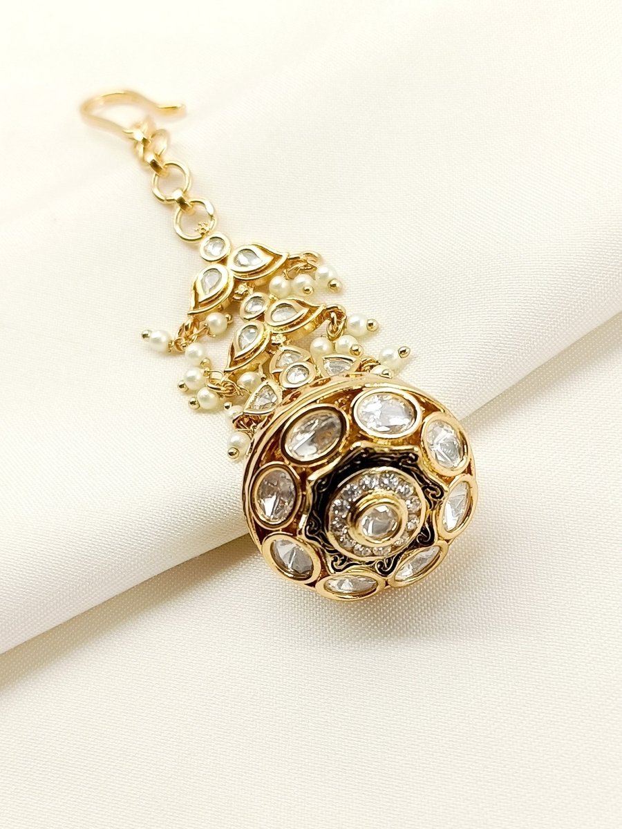 Gulli White Kundan Borla - House of Sarvati LLC