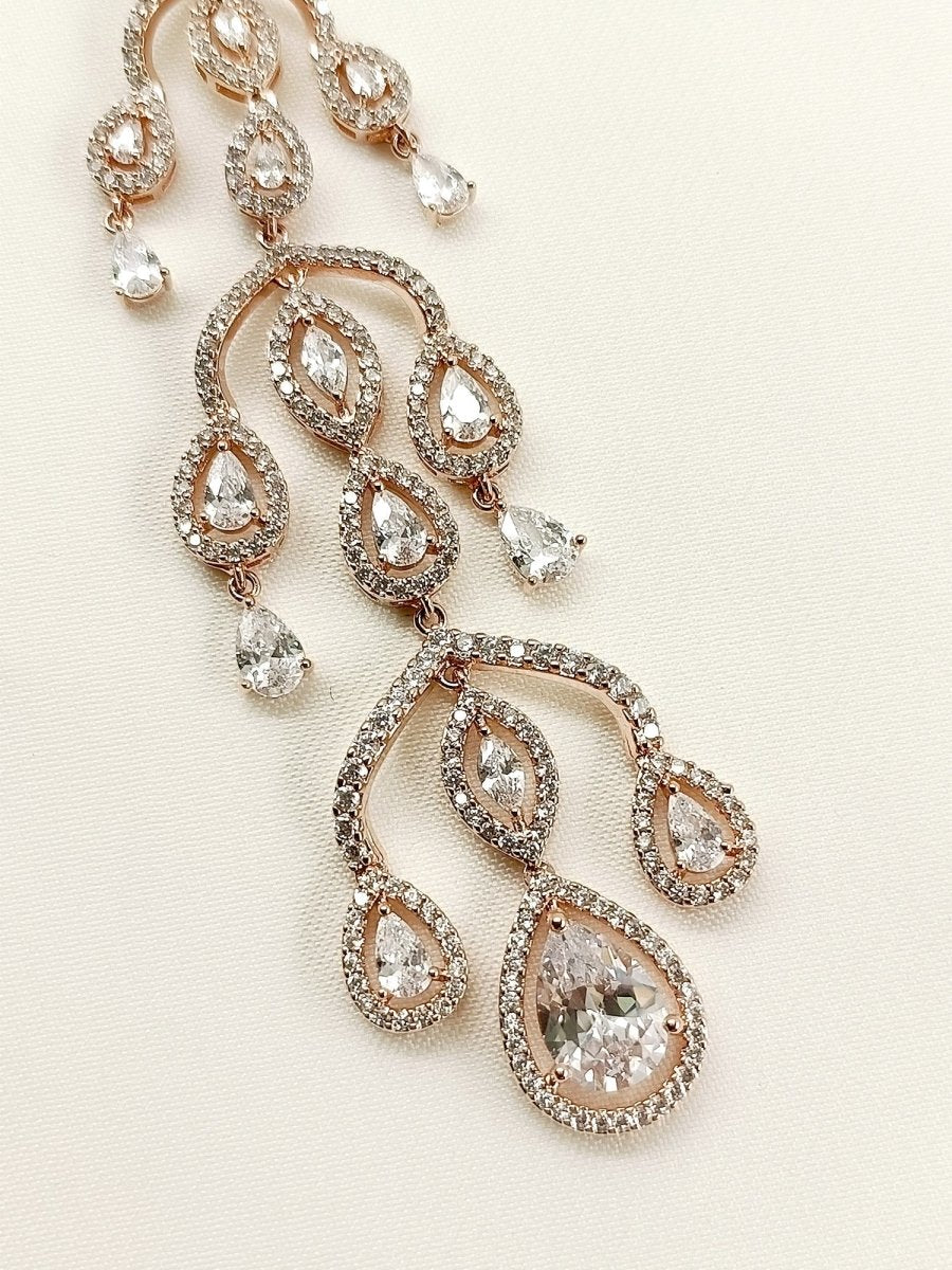 Gulmohar White American Diamond Teeka - House of Sarvati LLC