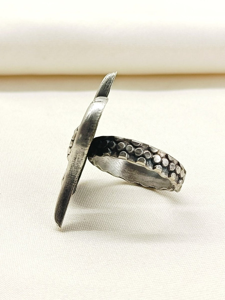Gunjal Plain Oxidized Finger Ring - House of Sarvati LLC