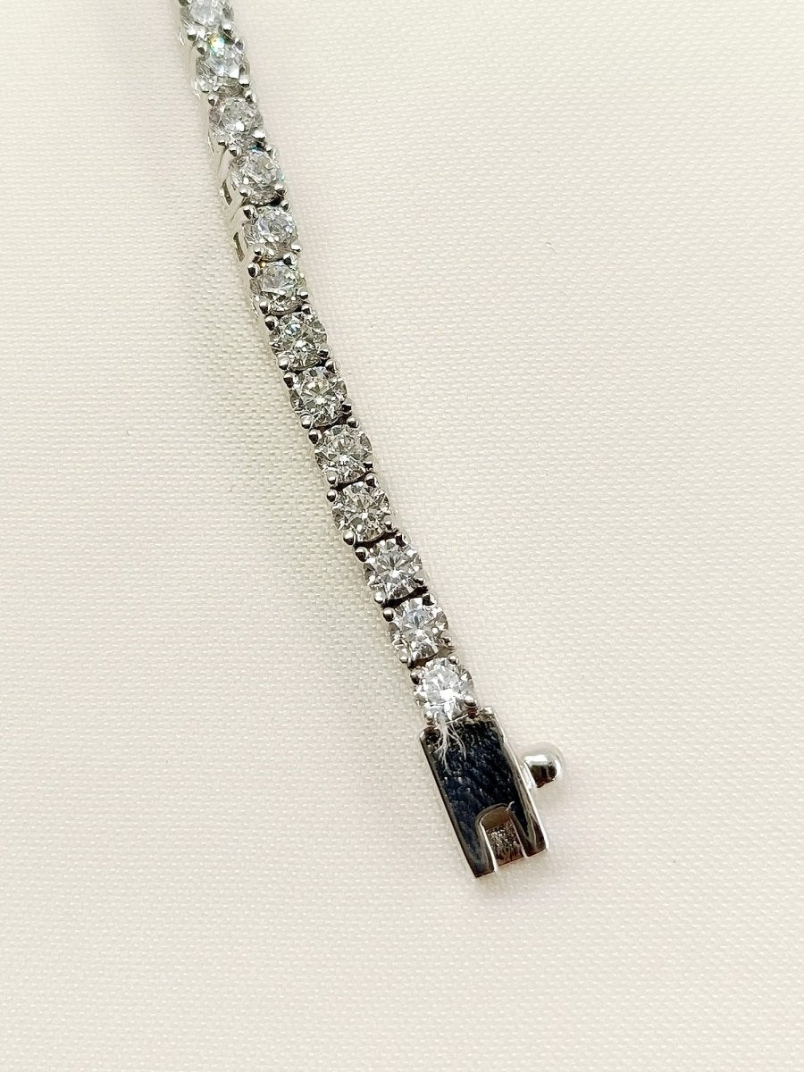 Hallie 92.5 Silver Swarovski Stone Bracelet - House of Sarvati LLC