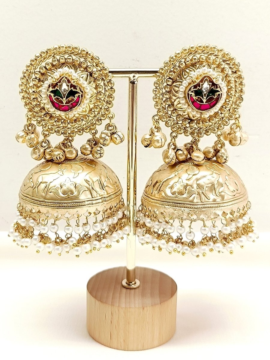 Harinakshi R & G Boutique Jhumki - House of Sarvati LLC