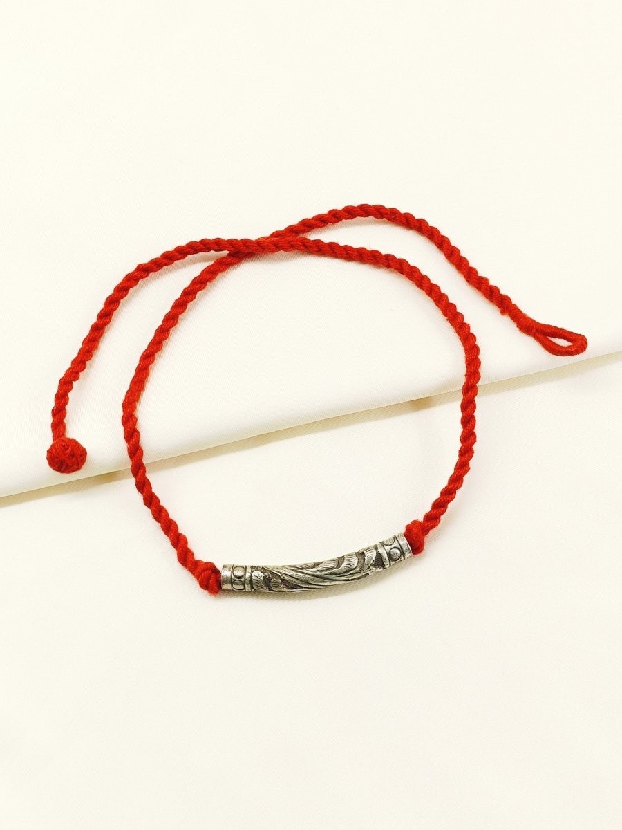 Harshita Red Oxidized Bajubandh - House of Sarvati LLC