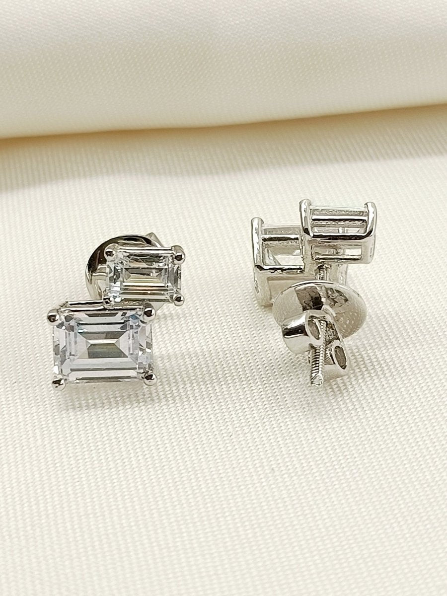 Haya 92.5 Silver Swarovski Stone Tops - House of Sarvati LLC