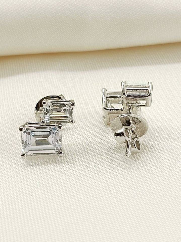 Haya 92.5 Silver Swarovski Stone Tops - House of Sarvati LLC