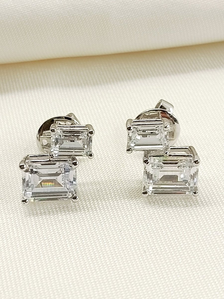 Haya 92.5 Silver Swarovski Stone Tops - House of Sarvati LLC