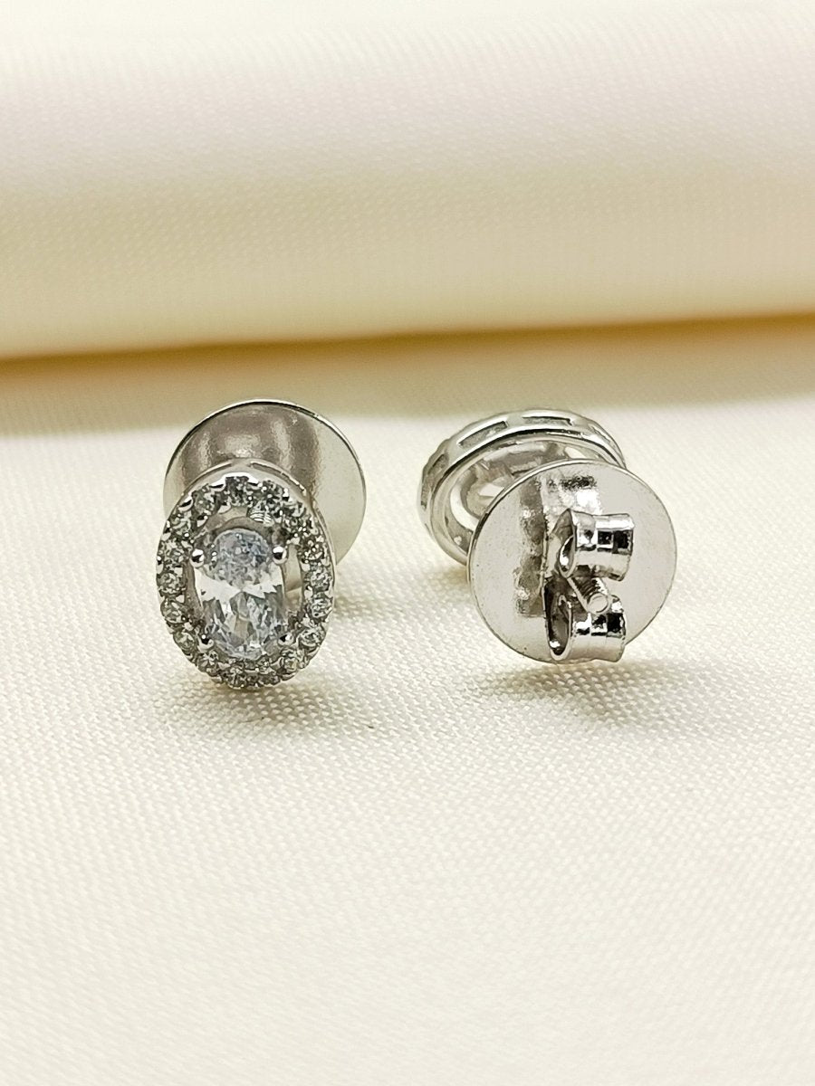 Hema 92.5 Silver Swarovski Stone Tops - House of Sarvati LLC
