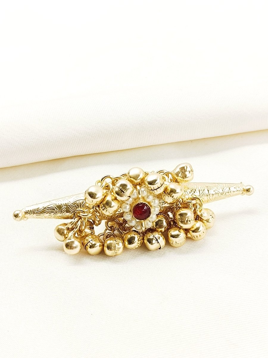 Hiya Ruby Oxidized Finger Ring - House of Sarvati LLC