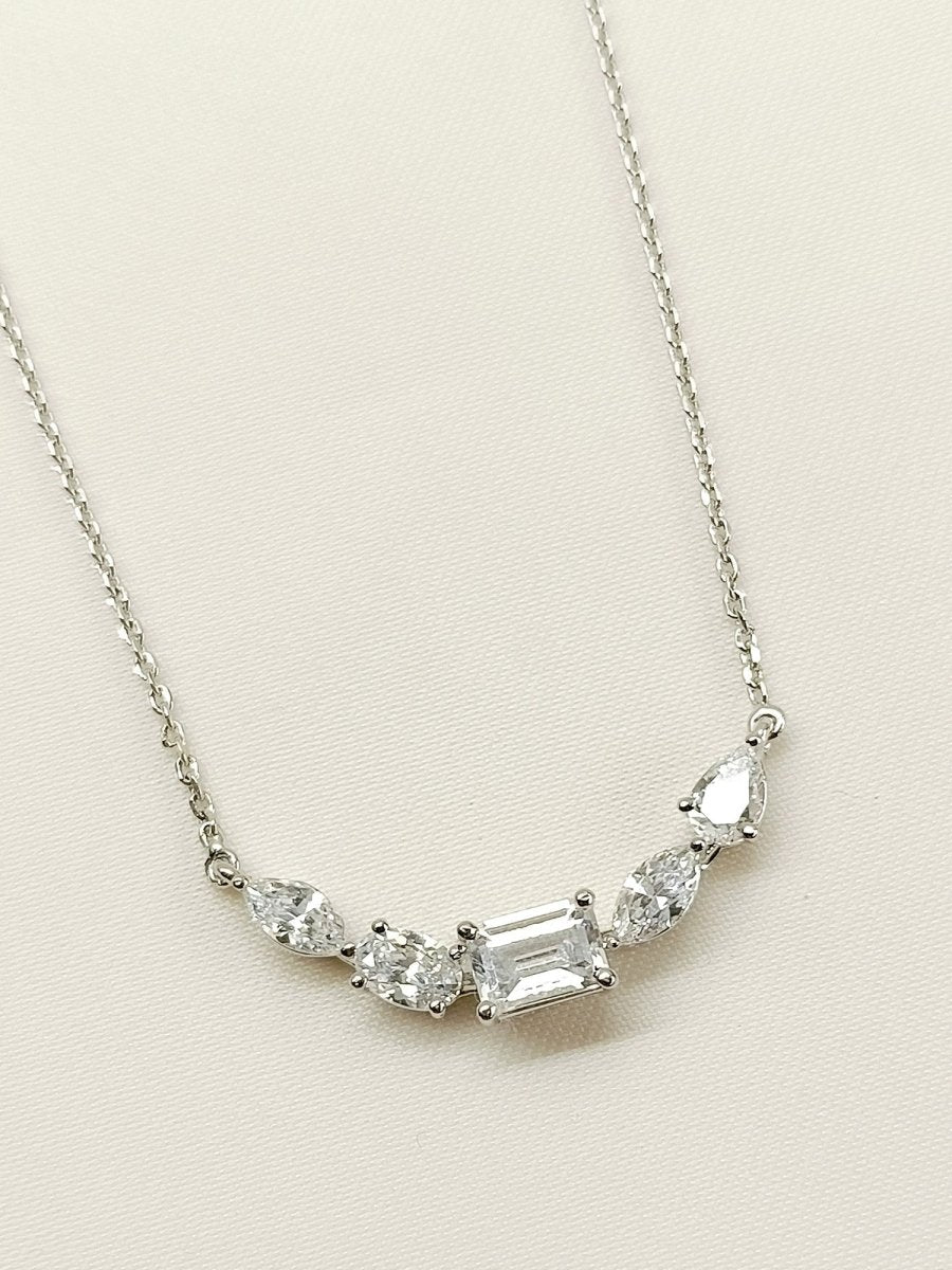 Inayat 92.5 Silver Swarovski Stone Pendal - House of Sarvati LLC