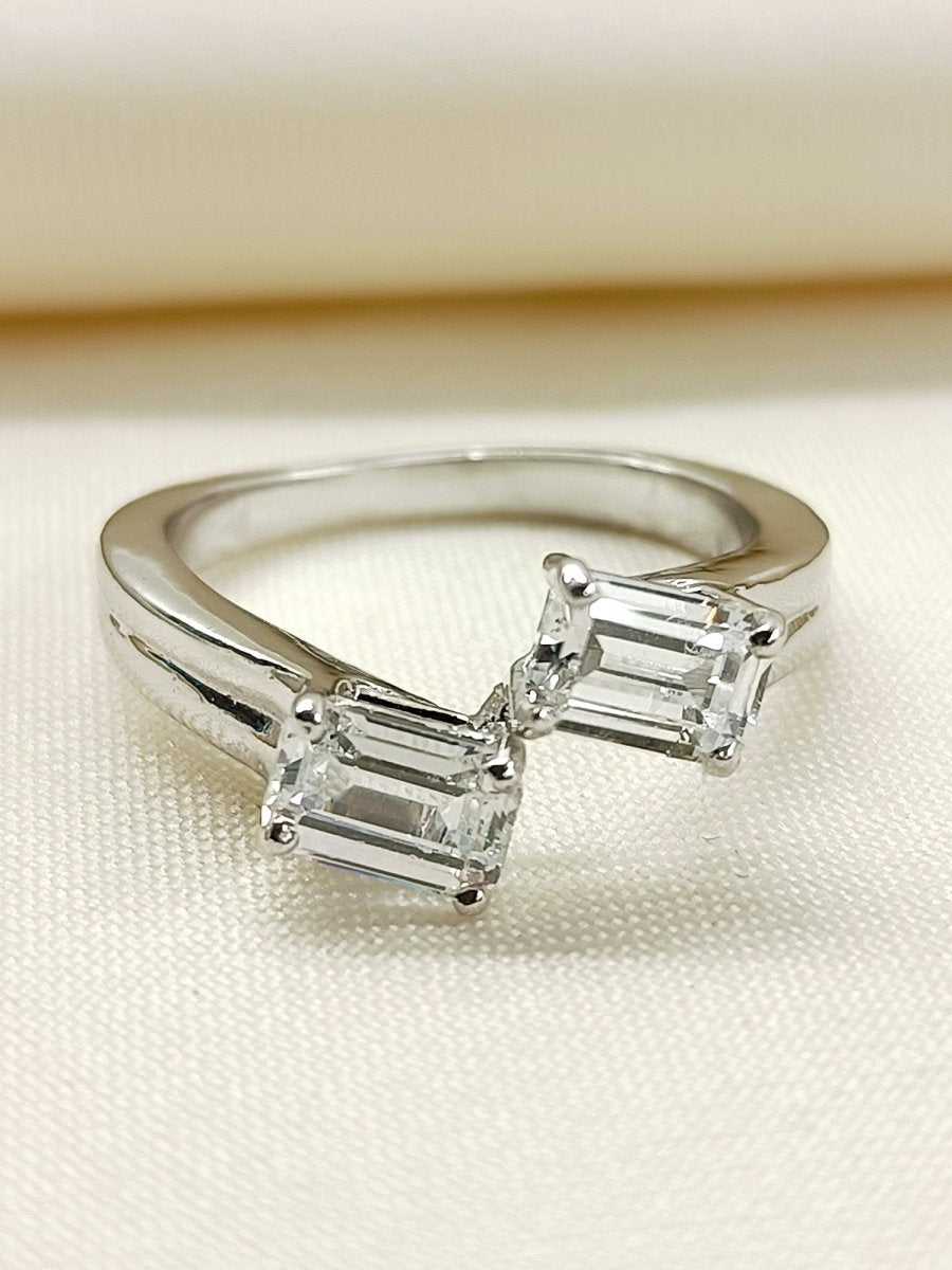 Indira 92.5 Silver Swarovski Stone Finger Ring - House of Sarvati LLC