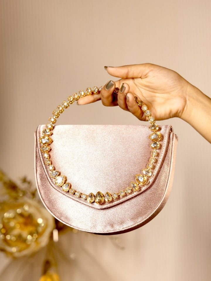 Irya Baby Pink Evening Clutch - House of Sarvati LLC