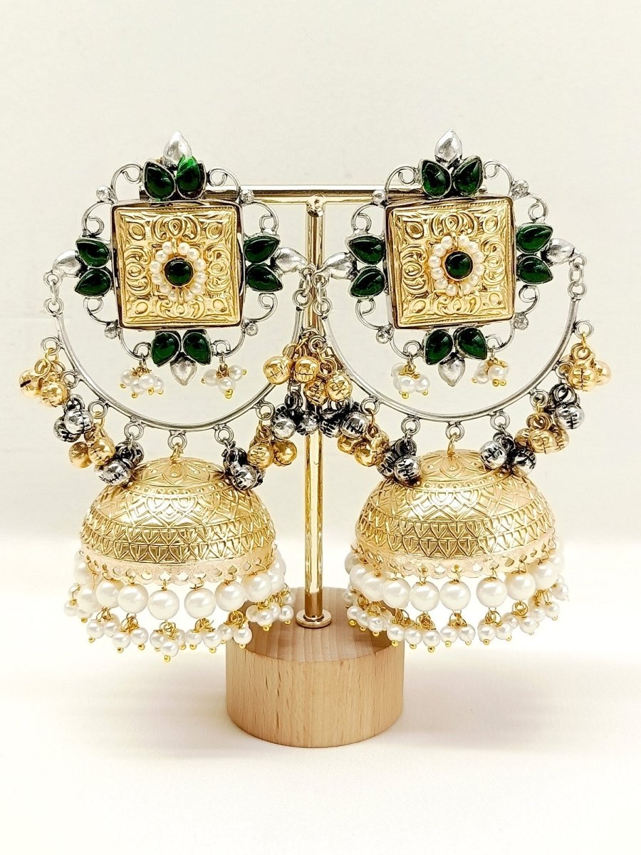 Jameela Green Boutique Jhumki - House of Sarvati LLC