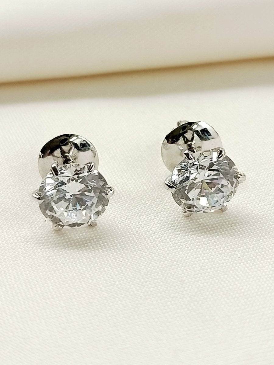 Jennifer 92.5 Silver Swarovski Stone Tops - House of Sarvati LLC