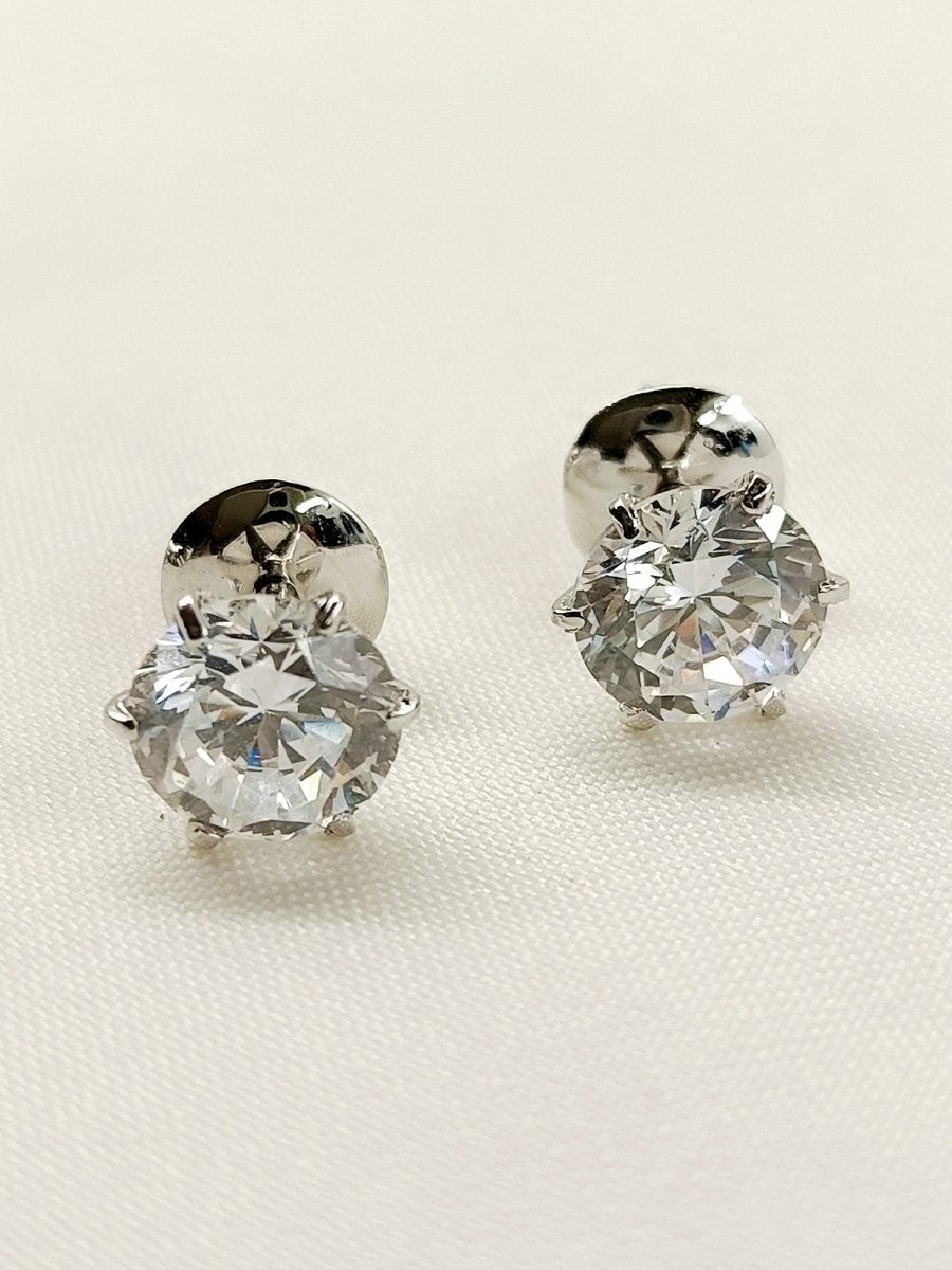 Jennifer 92.5 Silver Swarovski Stone Tops - House of Sarvati LLC