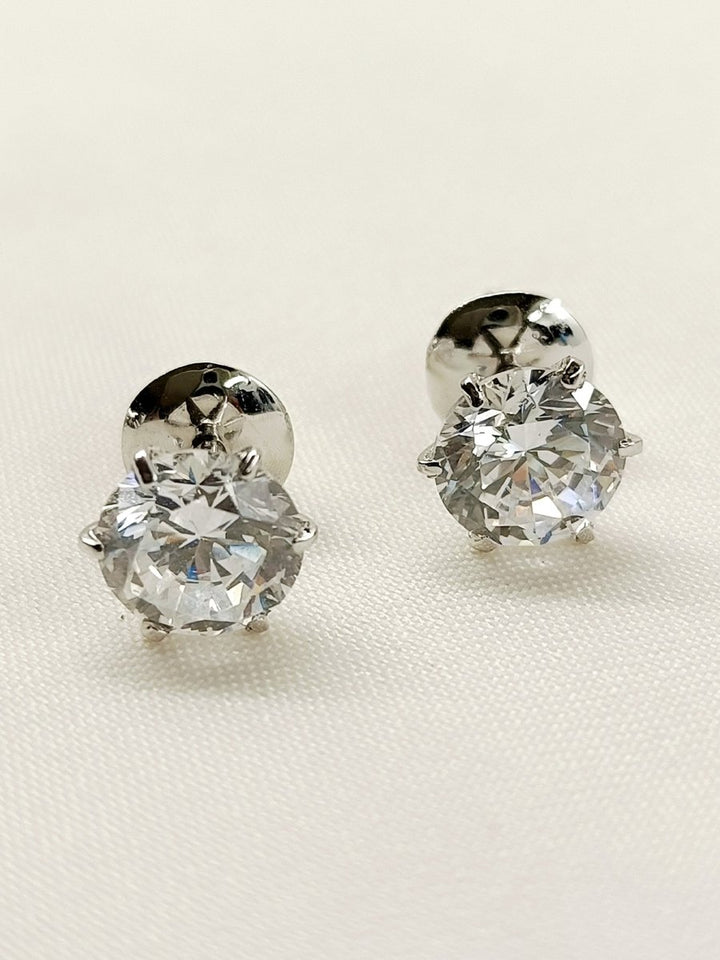 Jennifer 92.5 Silver Swarovski Stone Tops - House of Sarvati LLC