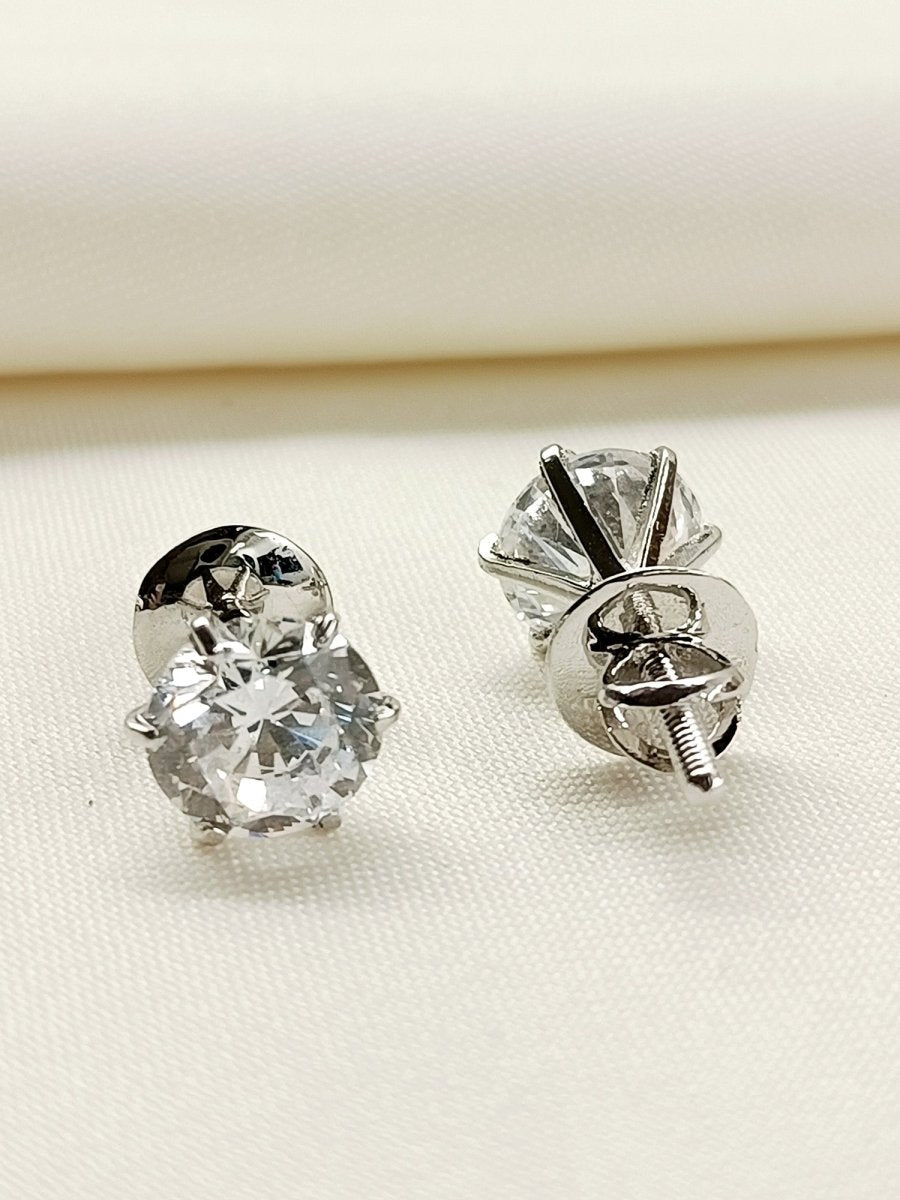 Jennifer 92.5 Silver Swarovski Stone Tops - House of Sarvati LLC