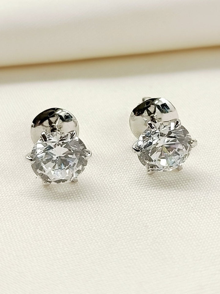 Jennifer 92.5 Silver Swarovski Stone Tops - House of Sarvati LLC