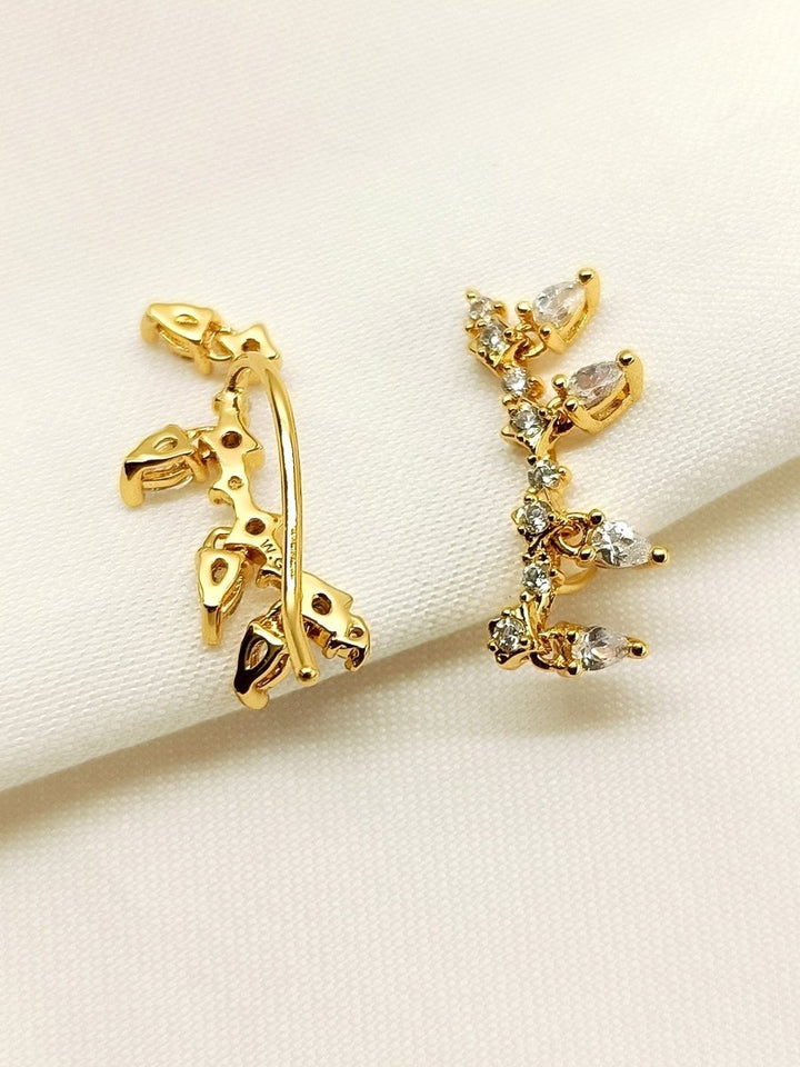 Kamakhya White American Diamond Earcuff - House of Sarvati LLC