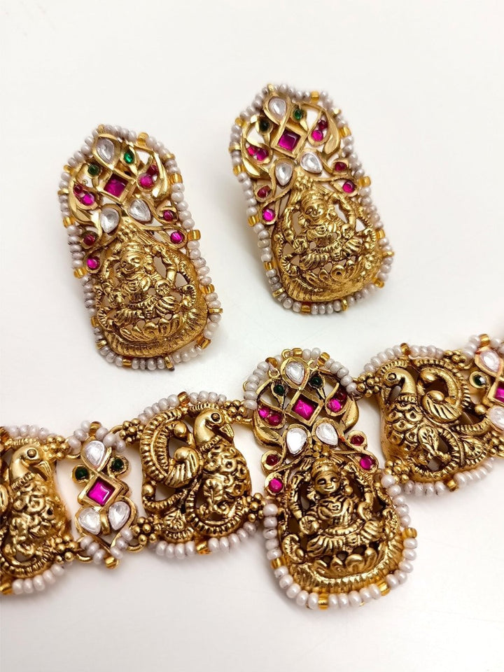 Kashifa M & G Antique Temple Choker Set - House of Sarvati LLC
