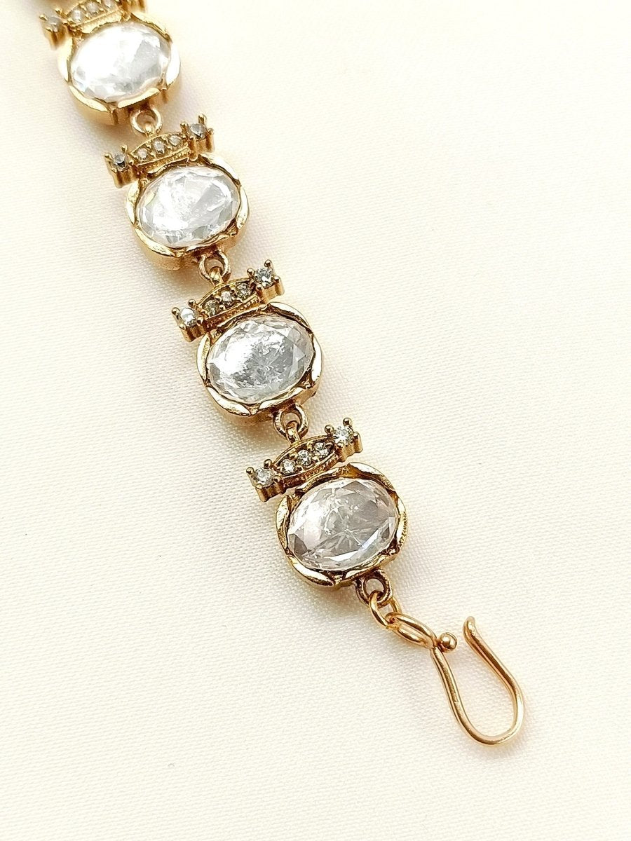 Kaya White Kundan Bracelet - House of Sarvati LLC