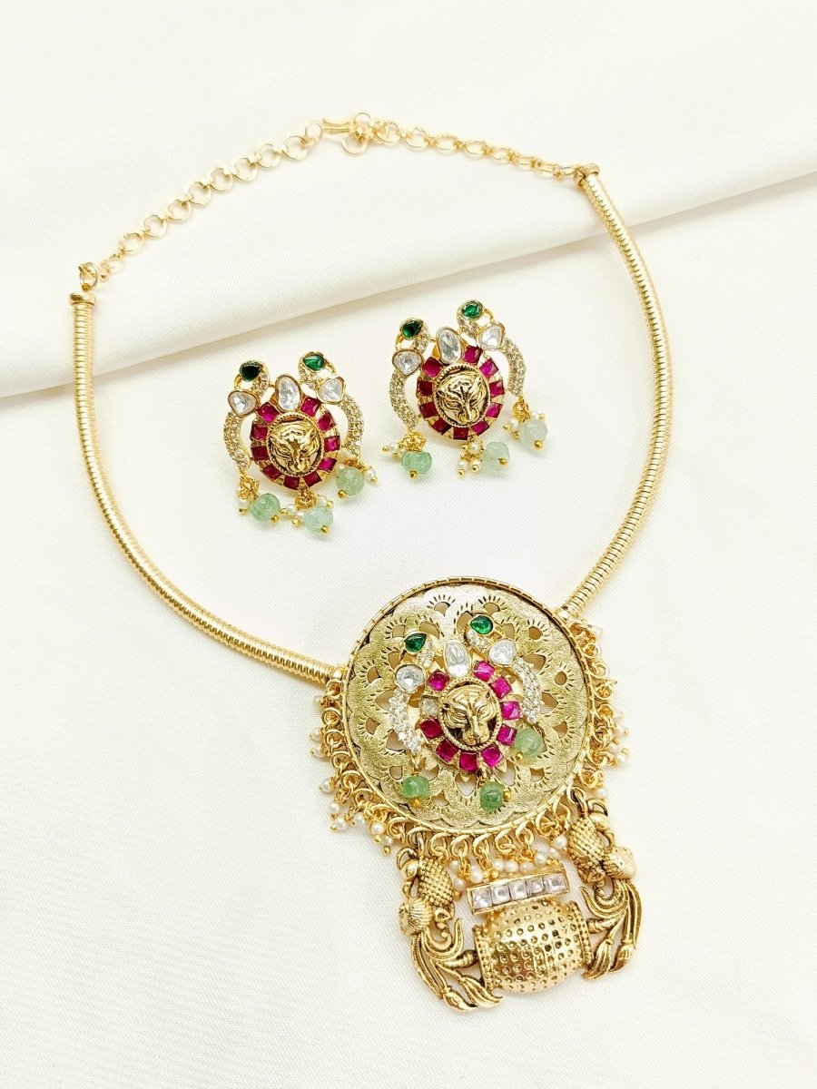Kendy R&G Antique Necklace Set - House of Sarvati LLC