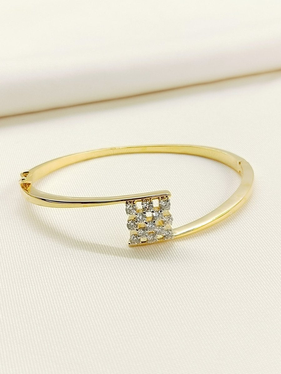 Ketaki 92.5 Silver Swarovski Stone Bracelet - House of Sarvati LLC