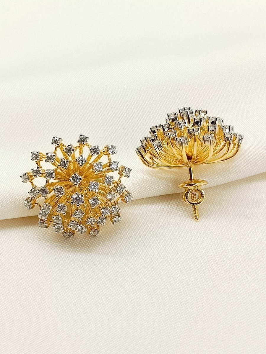 Khushi 92.5 Silver Swarovski Stone Tops - House of Sarvati LLC