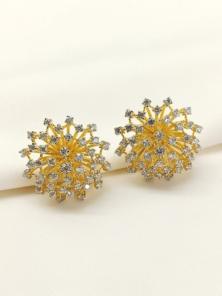 Khushi 92.5 Silver Swarovski Stone Tops - House of Sarvati LLC