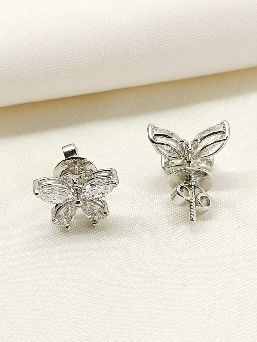Kiara 92.5 Silver Swarovski Stone Tops - House of Sarvati LLC