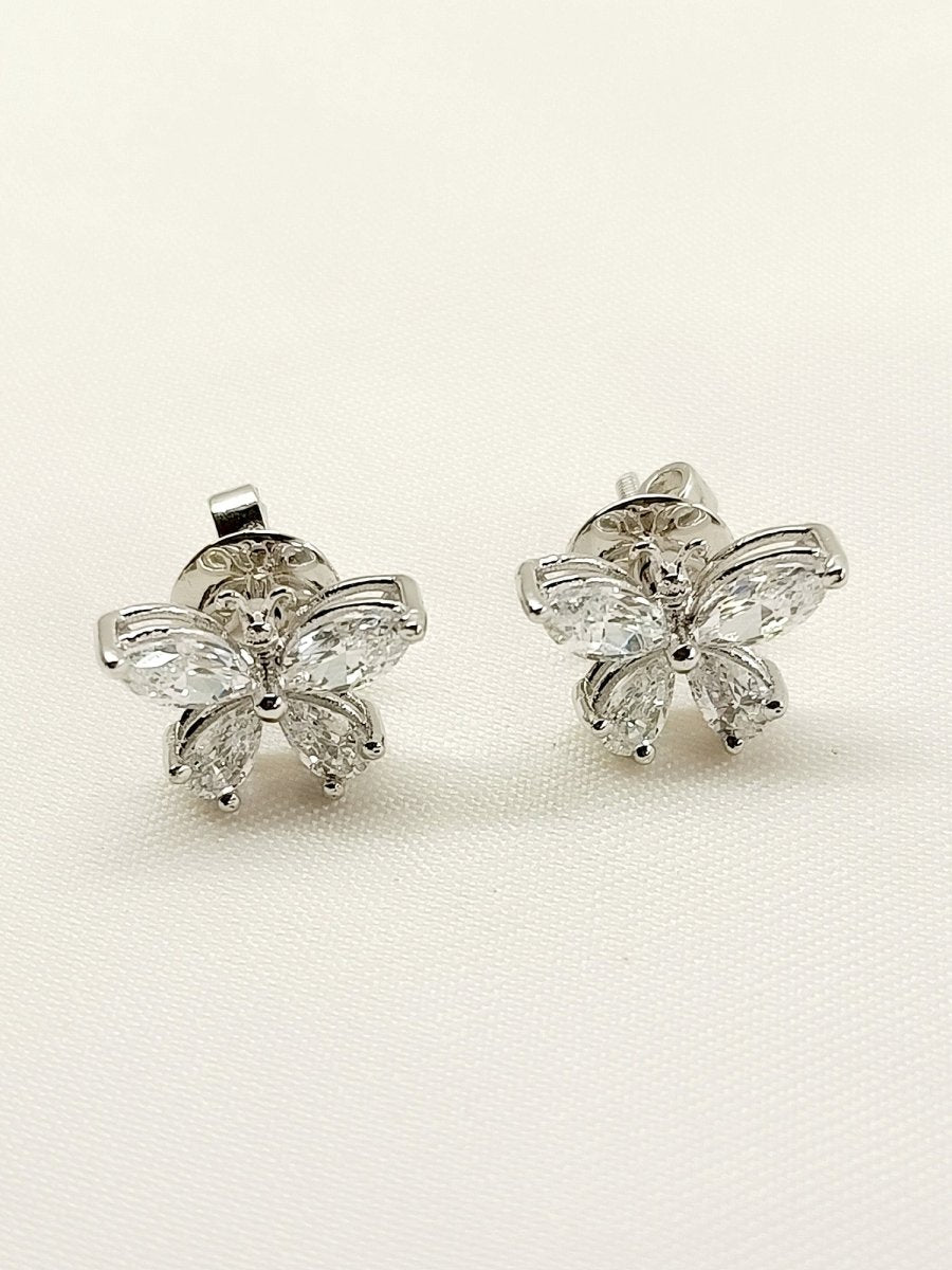 Kiara 92.5 Silver Swarovski Stone Tops - House of Sarvati LLC