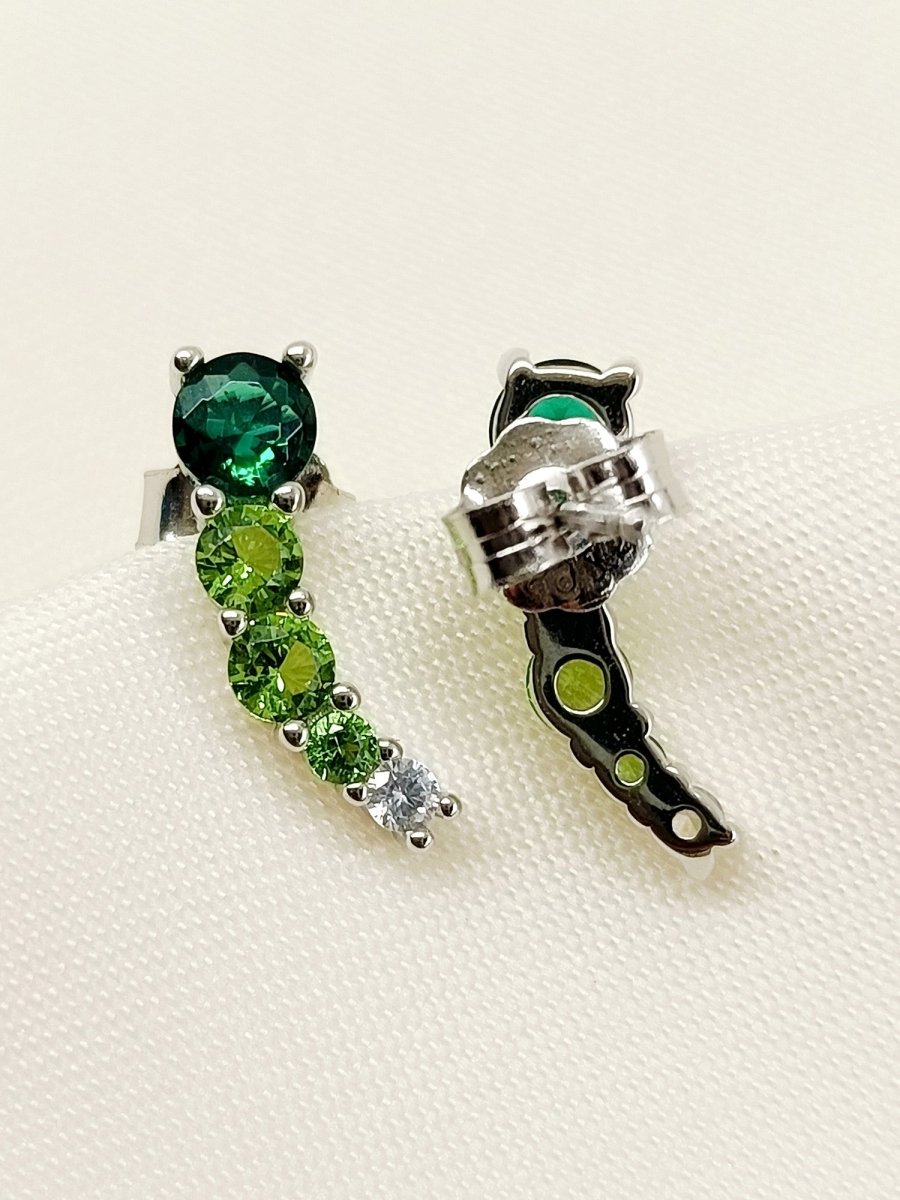 Kohinur Green 92.5 Silver Swarovski Stone Tops - House of Sarvati LLC