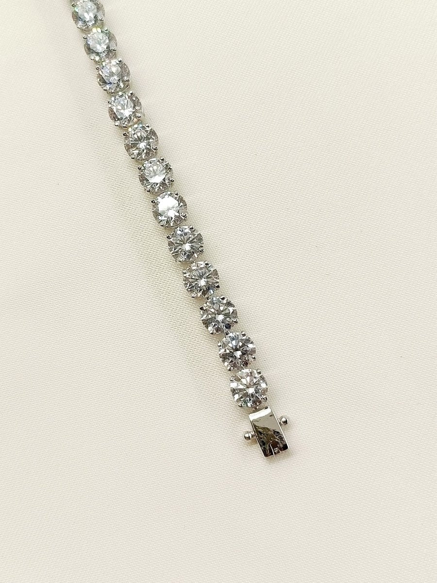 Lalita 92.5 Silver Swarovski Stone Bracelet - House of Sarvati LLC