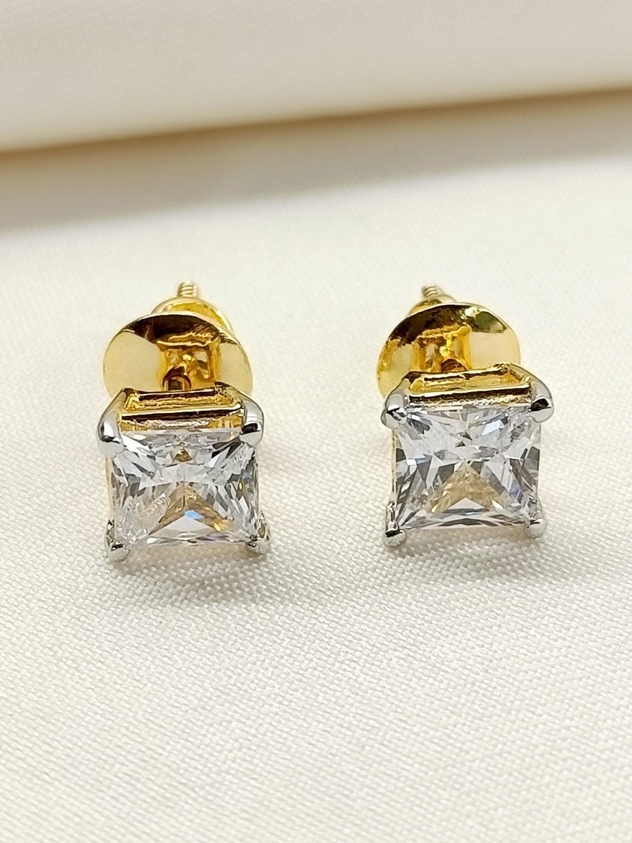 Lubna 92.5 Silver Swarovski Stone Tops - House of Sarvati LLC