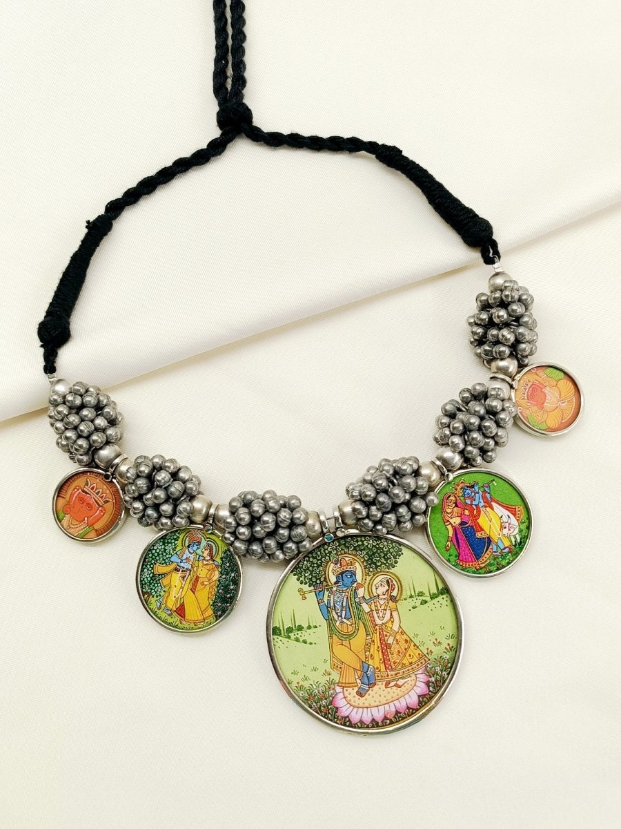 Madno Multi Colour Oxidized Neckpiece - House of Sarvati LLC