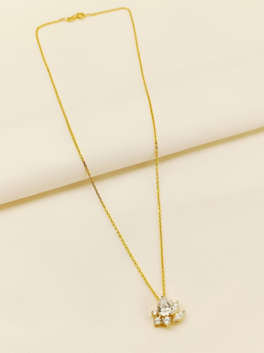 Meet 92.5 Silver Swarovski Stone Pendal - House of Sarvati LLC